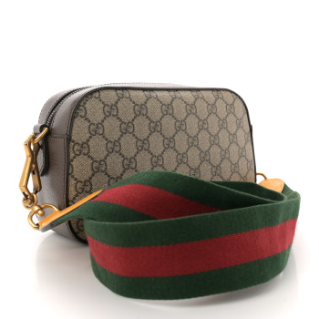 GUCCI GG Supreme Monogram Web Neo Vintage Shoulder Bag Beige New Acero Crop