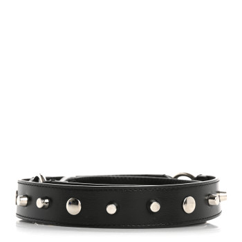 GUCCI Calfskin Studded Logo Shoulder Strap Black