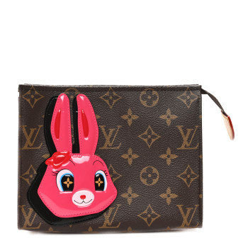 LOUIS VUITTON LV X SY Monogram Rabbit Toiletry Pouch 19 Pink