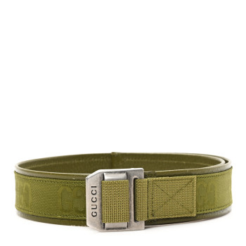 GUCCI Econyl Nylon Monogram Off The Grid Belt 70 28 Juniper Green