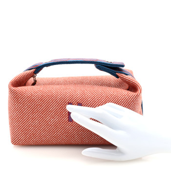 HERMES Wool Small Bride-A-Brac H Natte Pouch Tomette