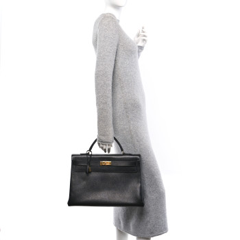 HERMES Ardennes Kelly Retourne 40 Black