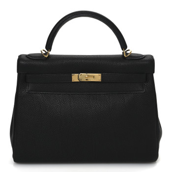 HERMES Togo Kelly Retourne 32 Black