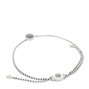 DAVID YURMAN Sterling Silver Black Diamond 9mm Chatelaine Petite Pave Bracelet