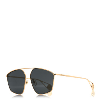 GUCCI Square Frame GG0437SA Sunglasses Gold