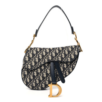 CHRISTIAN DIOR Oblique Saddle Bag Blue