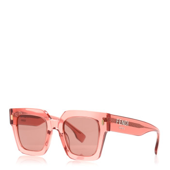 FENDI Acetate Fendi Square Sunglasses FE40100I Pink Silver