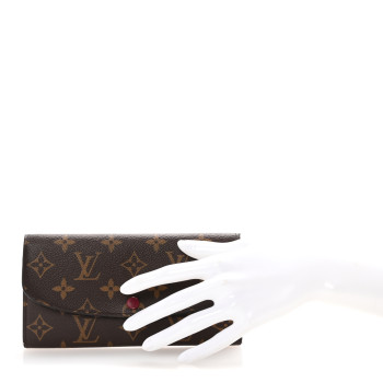 LOUIS VUITTON Monogram Emilie Wallet Fuchsia