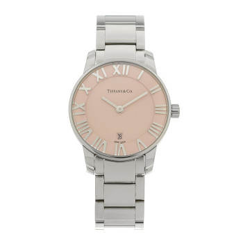 TIFFANY Stainless Steel 29mm Atlas 2-Hand Quartz Watch Pink