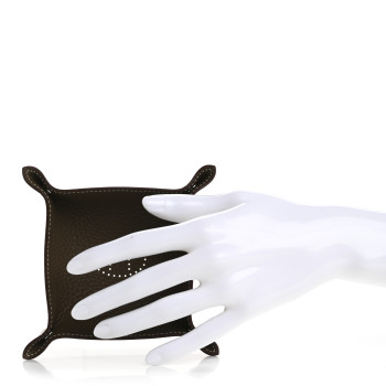 HERMES Taurillon Clemence Mini Mises et Relances Change Tray Etoupe
