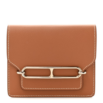HERMES Evercolor Roulis Slim Wallet Gold