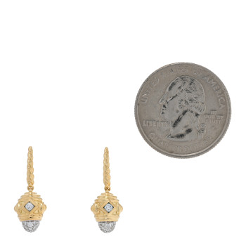 DAVID YURMAN 18K Yellow Gold Diamond Renaissance Drop Earrings