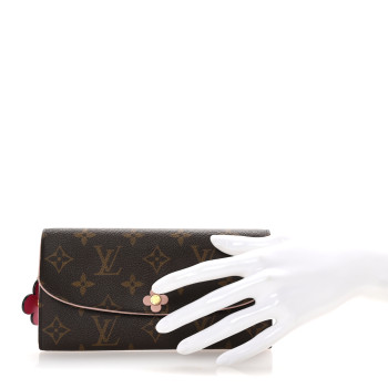 LOUIS VUITTON Monogram Bloom Flower Emilie Wallet Fuchsia
