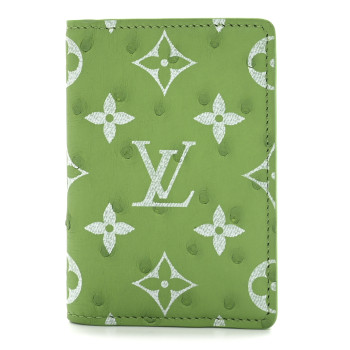 LOUIS VUITTON Monogram Ostrich Pocket Organizer Leaf