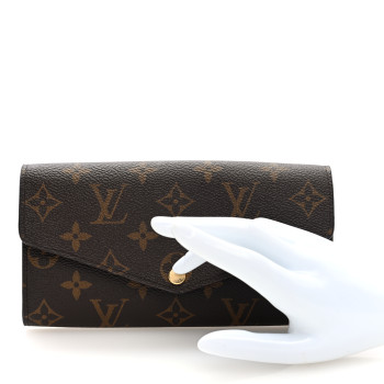 LOUIS VUITTON Monogram Sarah Wallet NM Coquelicot