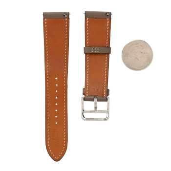 HERMES Swift Heure H Hour Watch Strap Etoupe