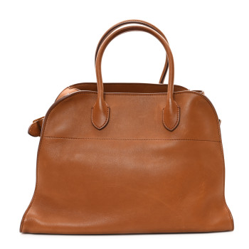 THE ROW Polished Saddle Calfskin Soft Margaux 12 Cuir