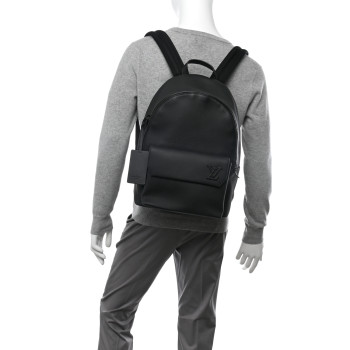 LOUIS VUITTON Grained Calfskin Aerogram Takeoff Backpack Black