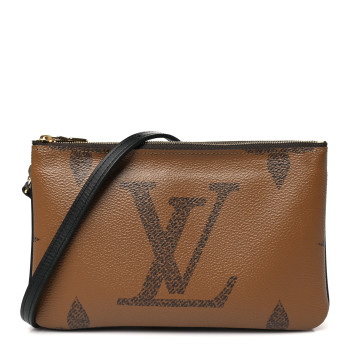 LOUIS VUITTON Reverse Monogram Giant Double Zip Pochette