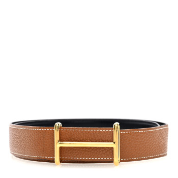 HERMES Box Togo 32mm Idem Belt 85 34 Black Gold