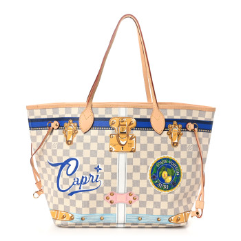LOUIS VUITTON Damier Azur Summer Trunks Capri Neverfull MM