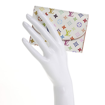 LOUIS VUITTON LV X TM Monogram Multicolor Rosalie Coin Purse White Kawaii Pink