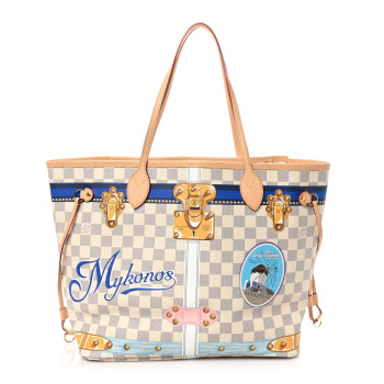 LOUIS VUITTON Damier Azur Summer Trunks Mykonos Neo Neverfull MM