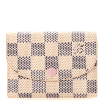 LOUIS VUITTON Damier Azur Rosalie Coin Purse Rose Ballerine