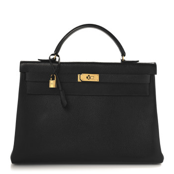 HERMES Ardennes Kelly Retourne 40 Black