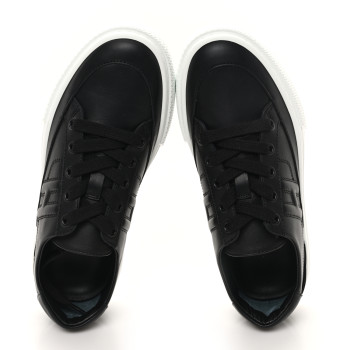 HERMES Calfskin Deep Sneakers 35.5 Black