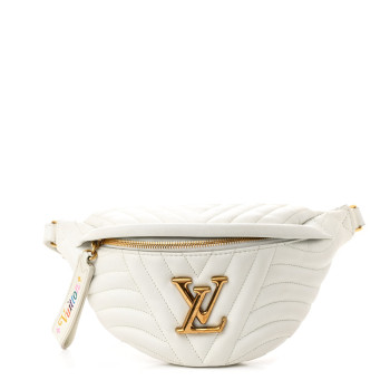 LOUIS VUITTON Calfskin New Wave Bumbag Snow