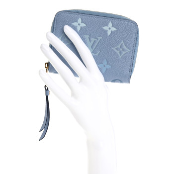 LOUIS VUITTON Empreinte Monogram Giant By The Pool Zippy Coin Purse Summer Blue