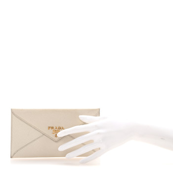 PRADA Saffiano Envelope Wallet Talco