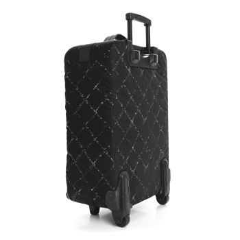 CHANEL Nylon Travel Travel Trolley Black