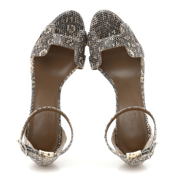 HERMES Lizard Premiere 70 Sandals 36 Ombre