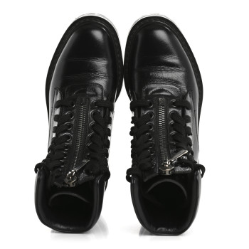 SAINT LAURENT Calfskin William Double-Laced Boot 35 Black