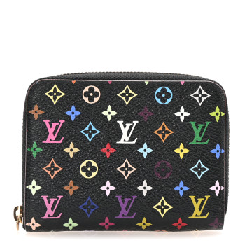 LOUIS VUITTON Monogram Multicolor Zippy Coin Purse Black Violet LOUIS VUITTON Monogram Multicolor Zippy Coin Purse Black Violet