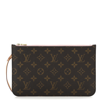 LOUIS VUITTON Monogram Neverfull MM GM Pochette Rose Ballerine