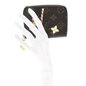 LOUIS VUITTON Monogram 2024 Christmas Animation Candy Factory Zippy Coin Purse Candy Red