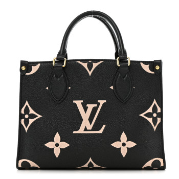 LOUIS VUITTON Empreinte Monogram Giant Onthego PM Black Beige