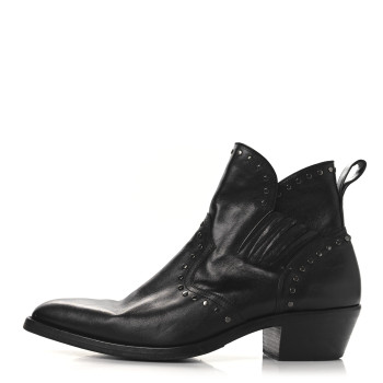 SAINT LAURENT Calfskin Dakota 50 Stud Bootie 44 Black SAINT LAURENT Calfskin Dakota 50 Stud Bootie 44 Black