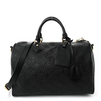 LOUIS VUITTON Empreinte Monogram Speedy Soft 30 Black