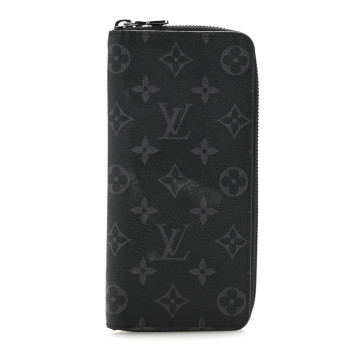 LOUIS VUITTON Monogram Eclipse Vertical Zippy Wallet