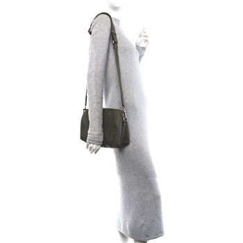 LOUIS VUITTON Grained Calfskin Aerogram City Keepall Gris