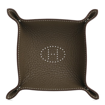 HERMES Taurillon Clemence Mini Mises et Relances Change Tray Etoupe