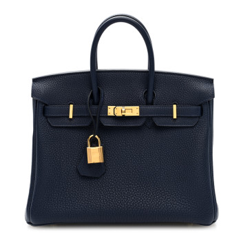 HERMES Togo Birkin 25 Bleu Nuit