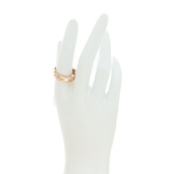 CHANEL 18K Beige Gold Small Coco Crush Ring 59 8.75