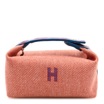 HERMES Wool Small Bride-A-Brac H Natte Pouch Tomette