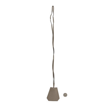 HERMES Taurillon Clemence Clochette Long Necklace Gris Tourterelle