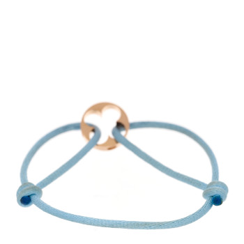 LOUIS VUITTON 18K Pink Gold Empreinte Adjustable Cord Bracelet Blue